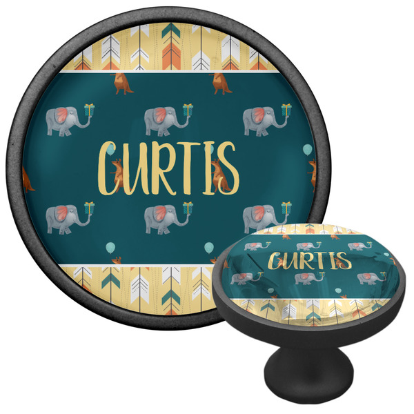 Animal Friend Birthday Cabinet Knob - Black - Multi Angle