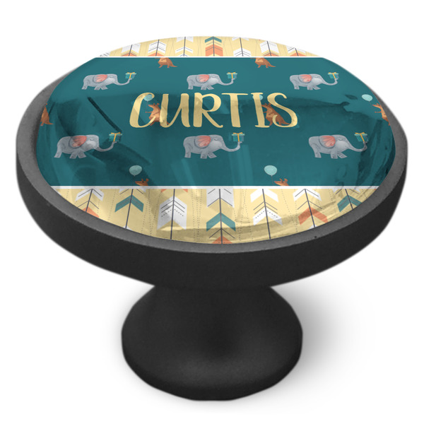 Animal Friend Birthday Cabinet Knob - Black - Side