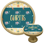 Animal Friend Birthday Cabinet Knob - Gold (Personalized)