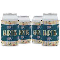 Animal Friend Birthday Can Cooler (12 oz) - Set of 4 w/ Name or Text