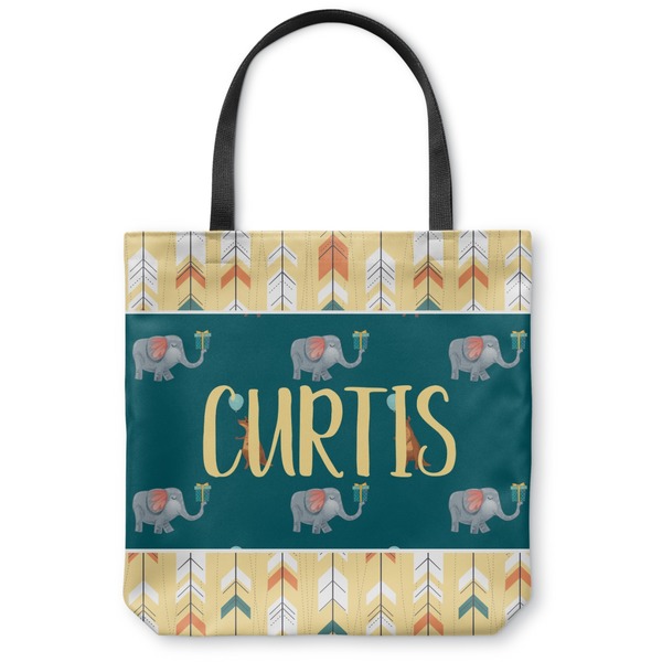 Custom Animal Friend Birthday Canvas Tote Bag - Large - 18"x18" (Personalized)