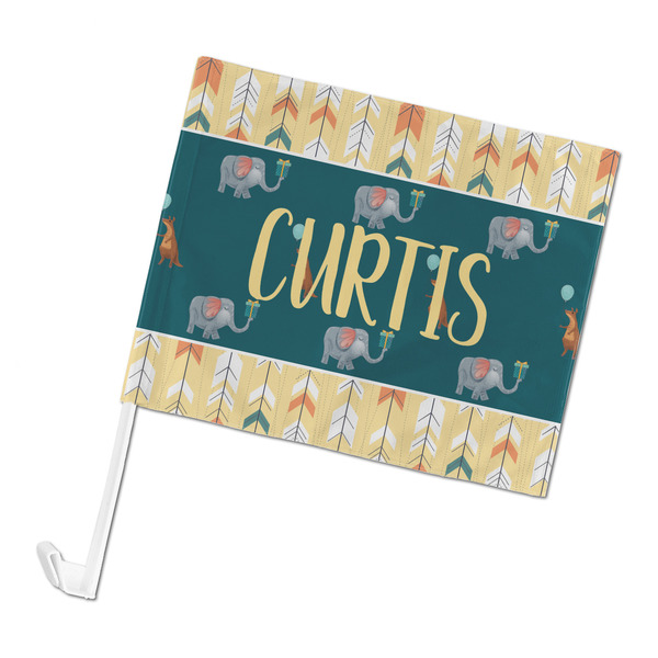 Custom Animal Friend Birthday Car Flag - Large (Personalized)