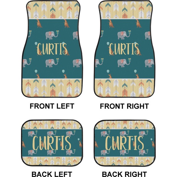 Animal Friend Birthday Car Floor Mats Set (2F + 2B)