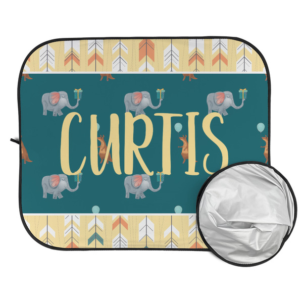 Animal Friend Birthday Car Sun Shades - FOLDED & UNFOLDED