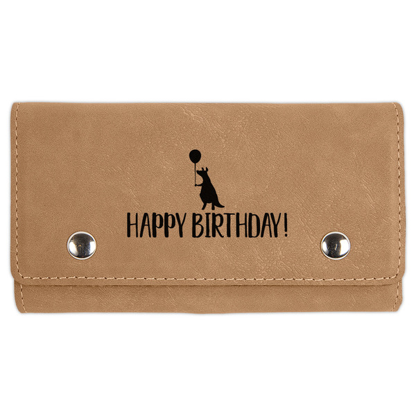 Custom Animal Friend Birthday Cards & Dice Set - Light Brown (Personalized)