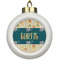 Animal Friend Birthday Ceramic Ball Ornament (Personalized)