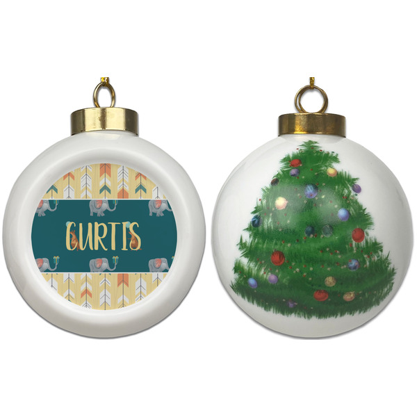 Animal Friend Birthday Ceramic Christmas Ornament - X-Mas Tree (APPROVAL)