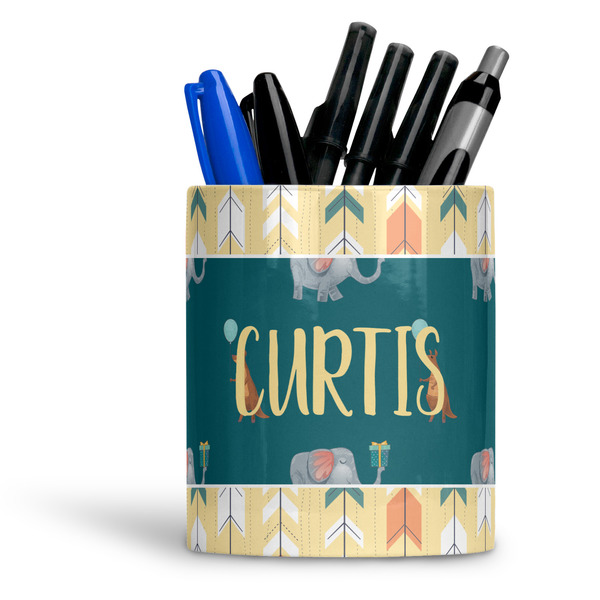 Custom Animal Friend Birthday Ceramic Pen Holder