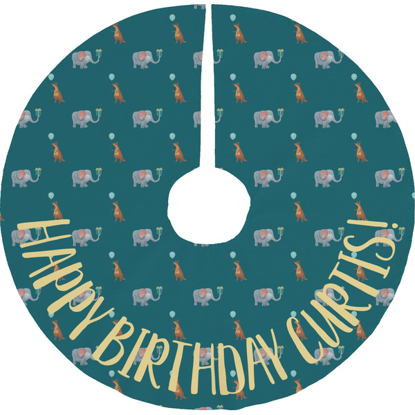 Custom Animal Friend Birthday Tree Skirt (Personalized)