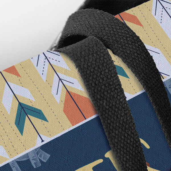 Animal Friend Birthday Closeup of Tote w/Black Handles