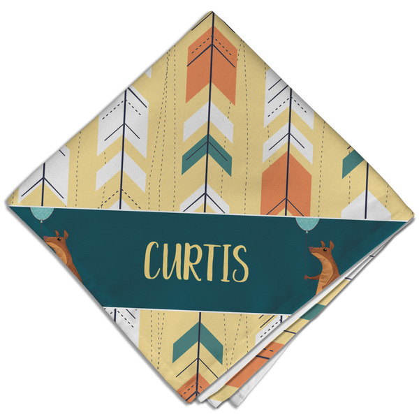 Animal Friend Birthday Cloth Napkins - Personalized Dinner (Folded Four Corners)