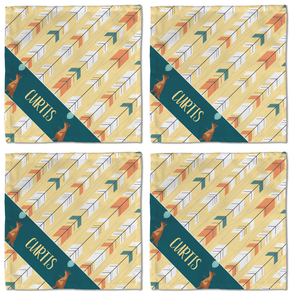 Animal Friend Birthday Cloth Napkins - Personalized Lunch (APPROVAL) Set of 4