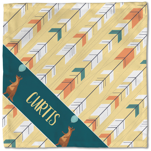 Animal Friend Birthday Cloth Napkins - Personalized Lunch (Single Full Open)