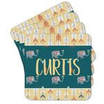 Animal Friend Birthday Cork Coaster - Set of 4 w/ Name or Text