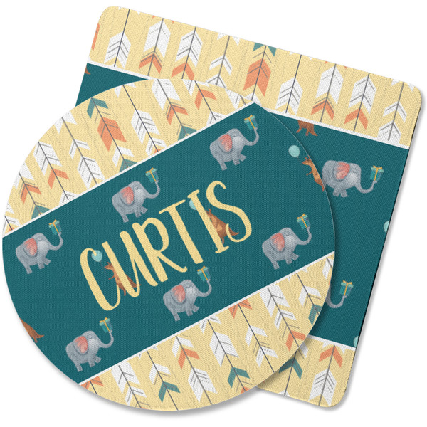 Custom Animal Friend Birthday Rubber Backed Coaster (Personalized)