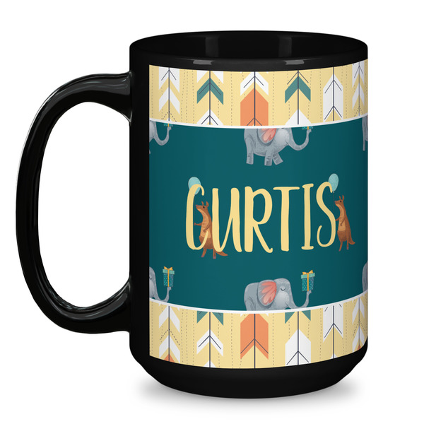 Animal Friend Birthday Coffee Mug - 15 oz - Black