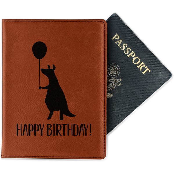 Custom Animal Friend Birthday Passport Holder - Faux Leather - Double Sided (Personalized)