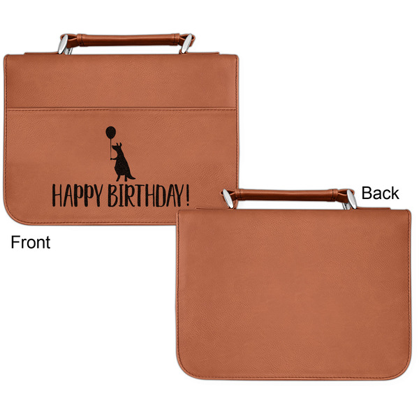 Animal Friend Birthday Cognac Leatherette Bible Covers - Small Single Sided Apvl
