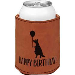 Animal Friend Birthday Leatherette Can Sleeve - Double Sided (Personalized)