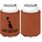 Animal Friend Birthday Cognac Leatherette Can Sleeve - Single Sided Front and Back