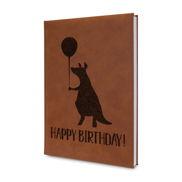 Custom Animal Friend Birthday Leatherette Journal - Double Sided (Personalized)