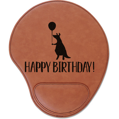 Animal Friend Birthday Leatherette Mouse Pad with Wrist Support (Personalized)