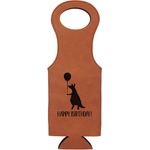 Animal Friend Birthday Leatherette Wine Tote (Personalized)