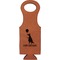 Animal Friend Birthday Cognac Leatherette Wine Totes - Single Front