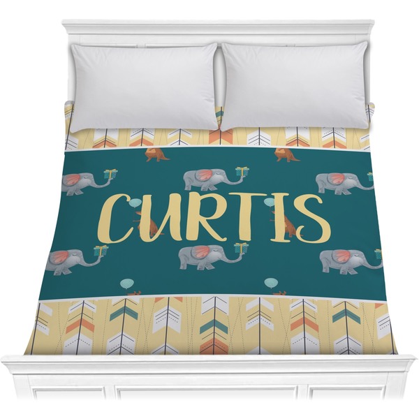 Custom Animal Friend Birthday Comforter - Full / Queen (Personalized)