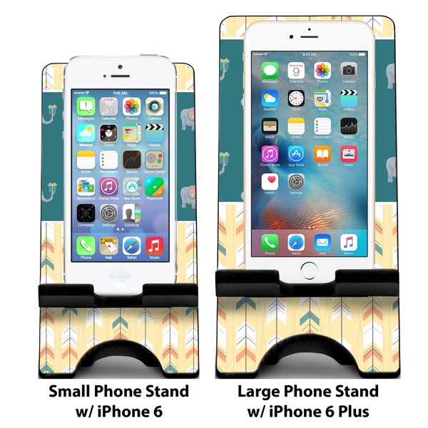 Animal Friend Birthday Compare Phone Stand Sizes - with iPhones