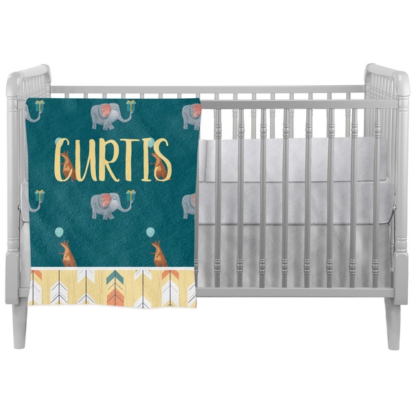 Custom Animal Friend Birthday Crib Comforter / Quilt (Personalized)