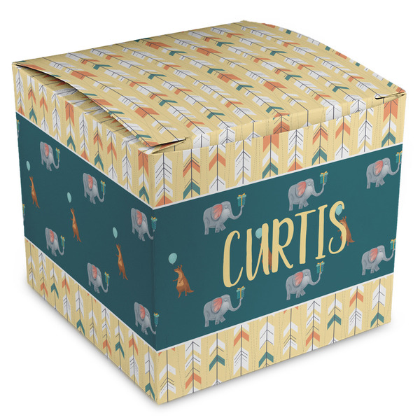 Custom Animal Friend Birthday Cube Favor Gift Boxes (Personalized)