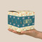 Animal Friend Birthday Cube Favor Gift Box - On Hand - Scale View