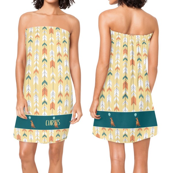 Animal Friend Birthday Custom Bath Wrap - Front & Back View