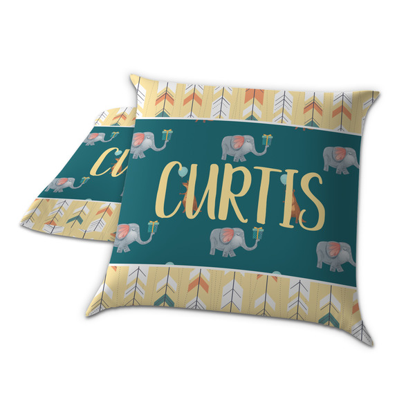 Animal Friend Birthday Decorative Pillow Case - TWO