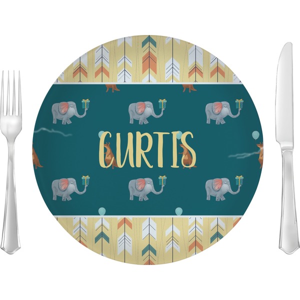 Custom Animal Friend Birthday 10" Glass Lunch / Dinner Plates - Single or Set (Personalized)