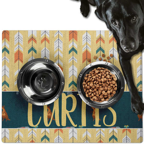 Animal Friend Birthday Dog Food Mat - Large LIFESTYLE