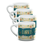 Animal Friend Birthday Double Shot Espresso Cups - Set of 4 (Personalized)