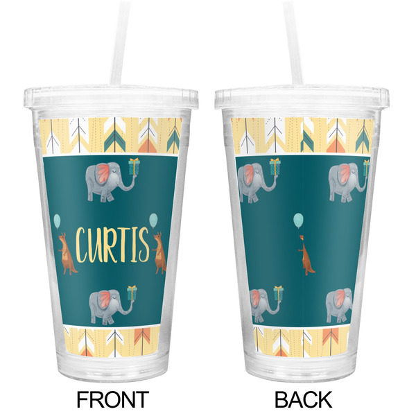 Animal Friend Birthday Double Wall Tumbler with Straw - Approval