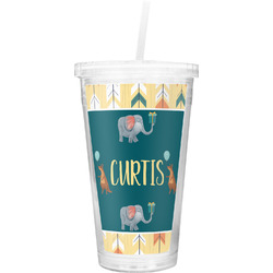 Animal Friend Birthday Double Wall Tumbler with Straw (Personalized)
