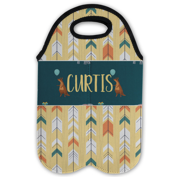 Animal Friend Birthday Double Wine Tote - Flat (new)