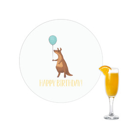 Animal Friend Birthday Printed Drink Topper - 2.15" (Personalized)