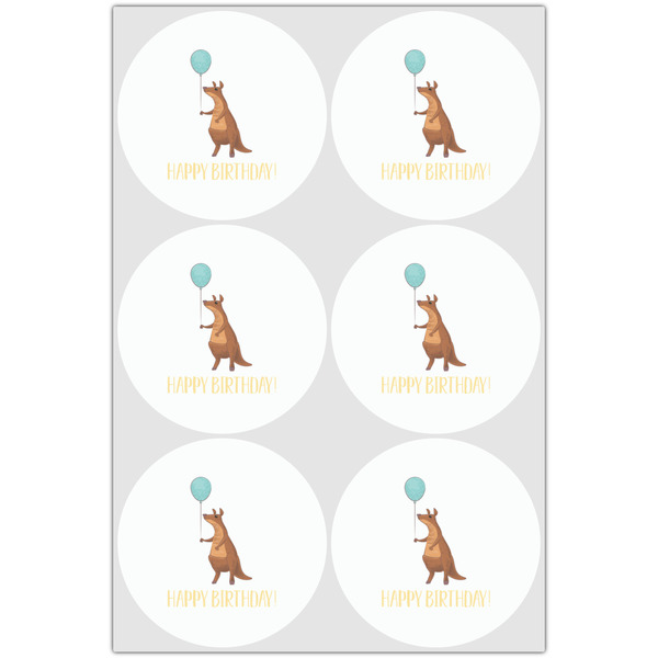 Animal Friend Birthday Drink Topper - XLarge - Set of 6