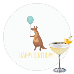 Animal Friend Birthday Printed Drink Topper - 3.5" (Personalized)