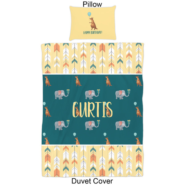 Animal Friend Birthday Duvet Cover Set - Twin - Approval