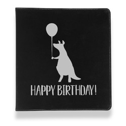 Animal Friend Birthday Leather Binder - 1" - Black (Personalized)