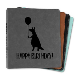 Animal Friend Birthday Leather Binder - 1" (Personalized)