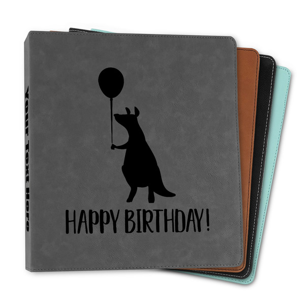 Custom Animal Friend Birthday Leather Binder - 1" (Personalized)