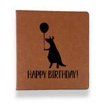 Animal Friend Birthday Leather Binder - 1" - Rawhide (Personalized)