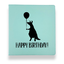 Animal Friend Birthday Leather Binder - 1" - Teal (Personalized)